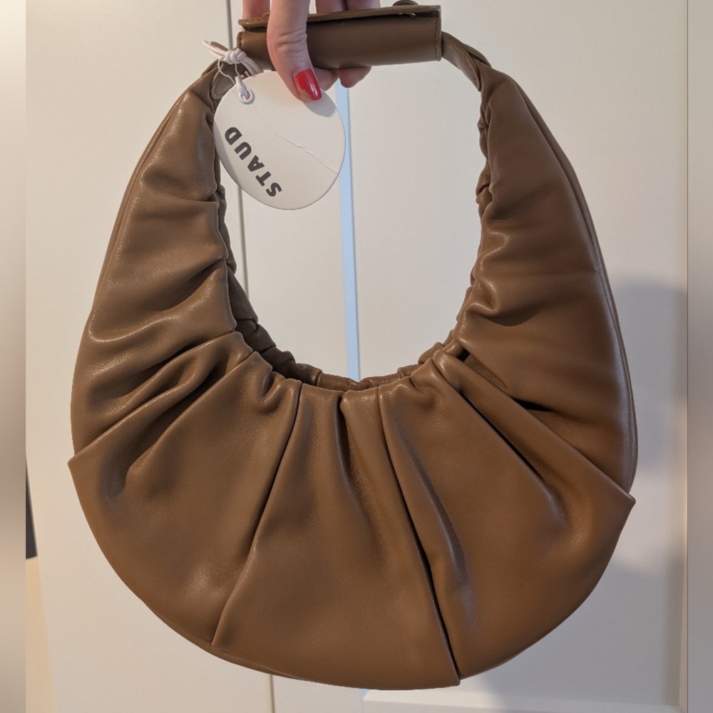 NWT Staud Brown Leather Moon Bag